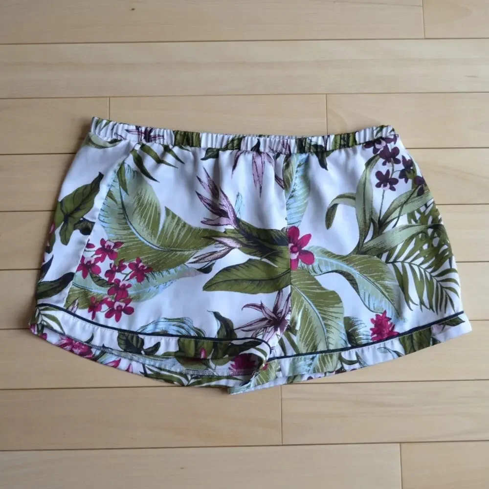 Tommy Bahama Silky Sleepwear Shorts Tropical Print Size XL